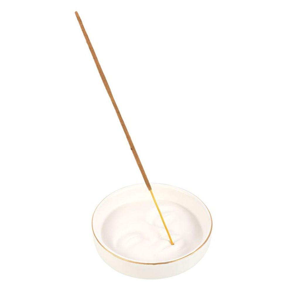 White Moon Face Incense Stick Holder - Alchem Soul