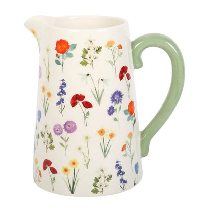 Wildflower Ceramic Flower Jug - 17cm - Alchem Soul