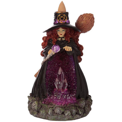 Witches Crystal Cave LED Backflow Incense Burner - Alchem Soul