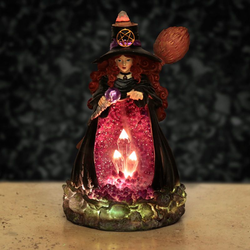 Witches Crystal Cave LED Backflow Incense Burner - Alchem Soul