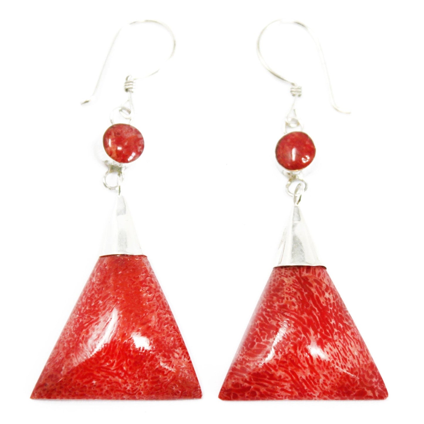 925 Silver Earrings - Triangle Double Drop - Alchem Soul