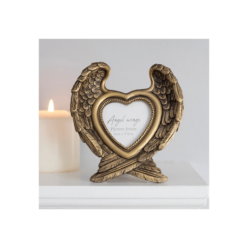 Antique Gold Angel Wing Photo Frame - Alchem Soul