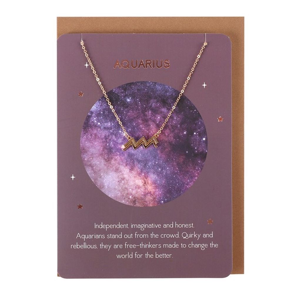 Aquarius Zodiac Necklace - Alchem Soul