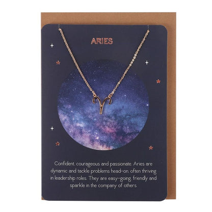 Aries Zodiac Necklace Card - Alchem Soul