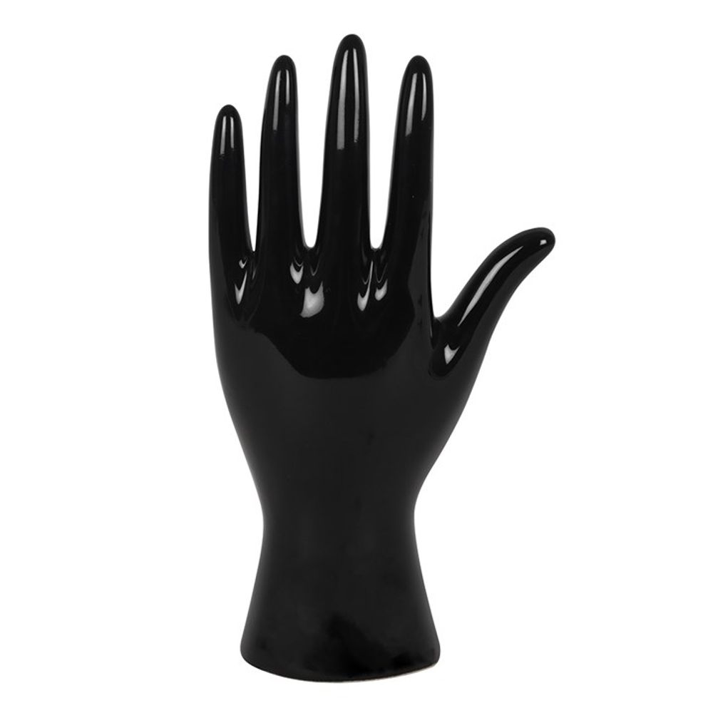 Black Ceramic Palmistry Hand Ornament - Alchem Soul