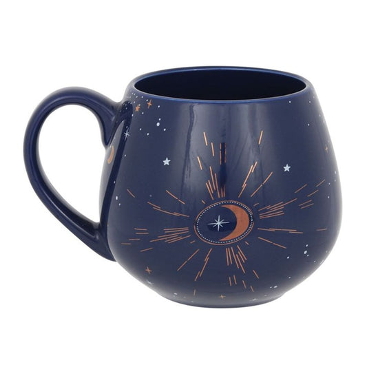 Blue Crescent Moon Rounded Mug - Alchem Soul