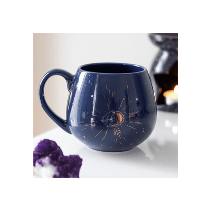 Blue Crescent Moon Rounded Mug - Alchem Soul