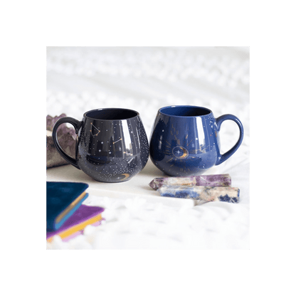 Blue Crescent Moon Rounded Mug - Alchem Soul