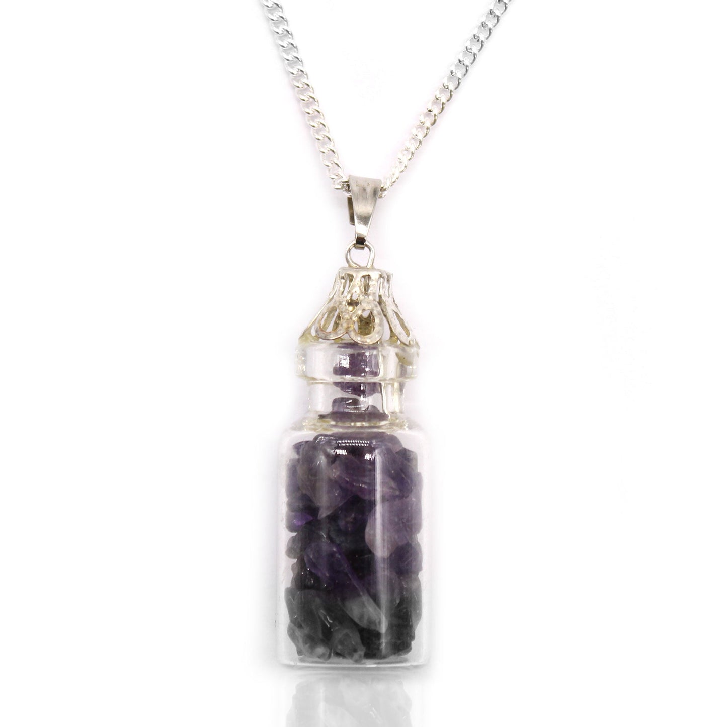 Bottled Gemstones Necklace - Amethyst - Alchem Soul