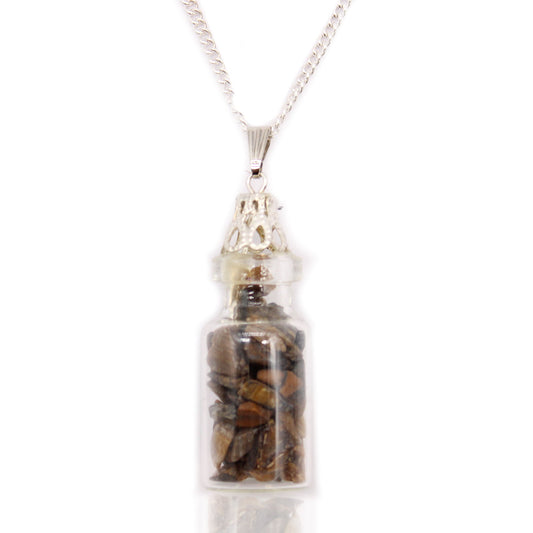 Bottled Gemstones Necklace - Tiger Eye - Alchem Soul