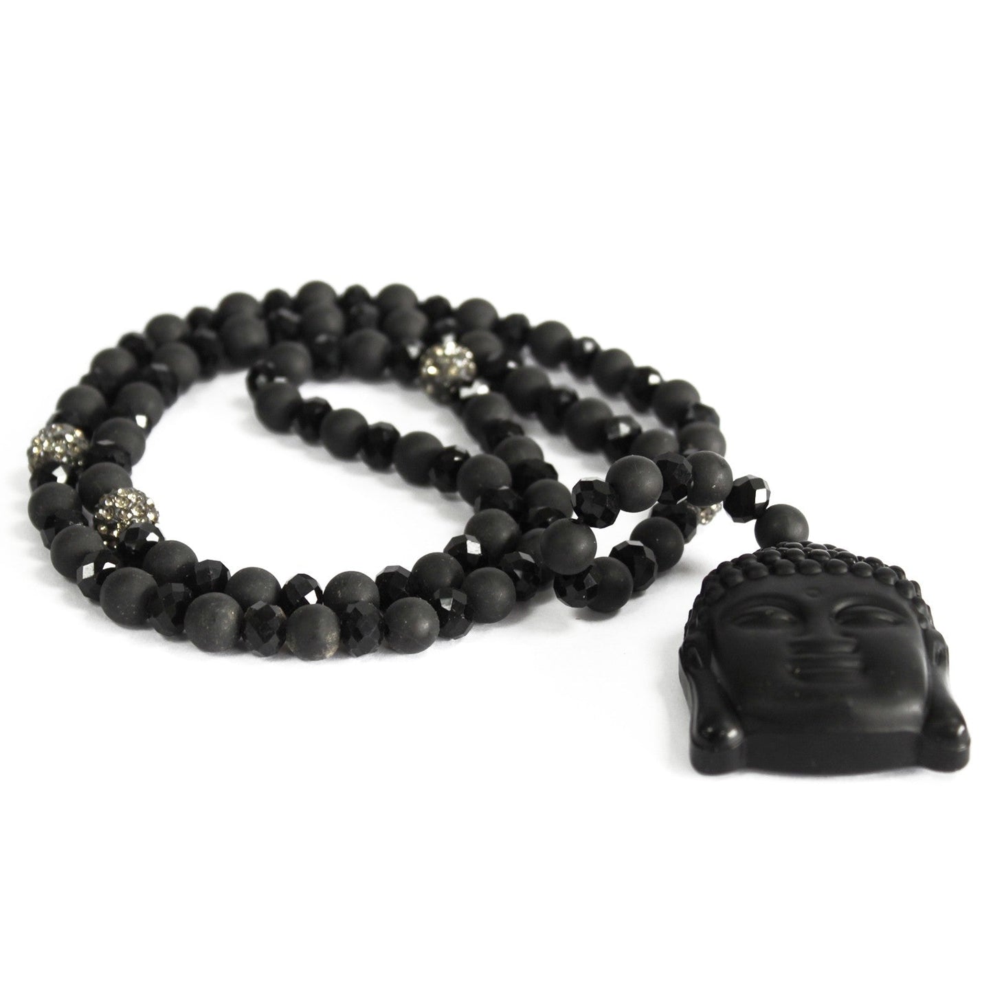 Buddha / Black Stone - Gemstone Necklace - Alchem Soul