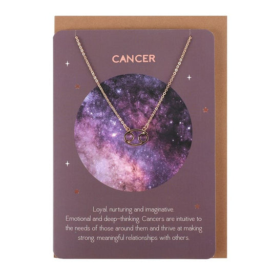 Cancer Zodiac Necklace Card - Alchem Soul