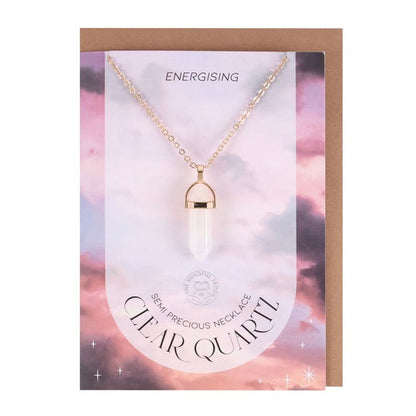 Clear Quartz Crystal Necklace Card - Alchem Soul