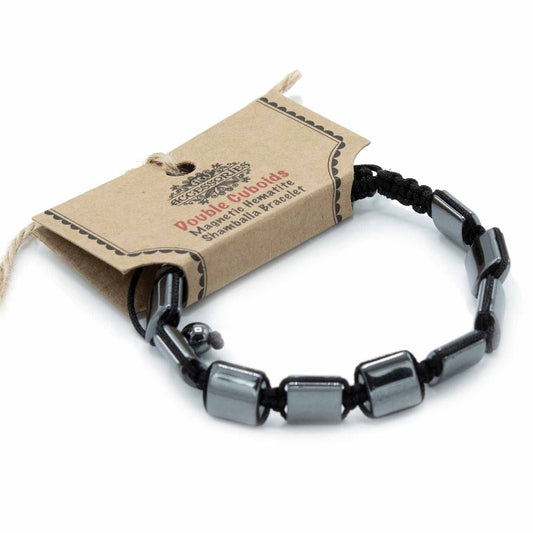 Double Cuboids - Hematite Shamballa Bracelet - Alchem Soul