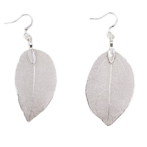 Earrings - Bravery Leaf - Silver - Alchem Soul