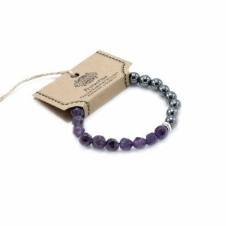 Faceted Gemstone Bracelet - Magnetic Amethyst - Alchem Soul