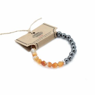 Faceted Gemstone Bracelet - Magnetic Carnelian - Alchem Soul