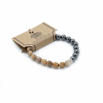 Faceted Gemstone Bracelet - Magnetic Picture Jasper - Alchem Soul