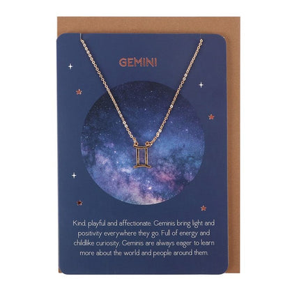 Gemini Zodiac Necklace Card - Alchem Soul