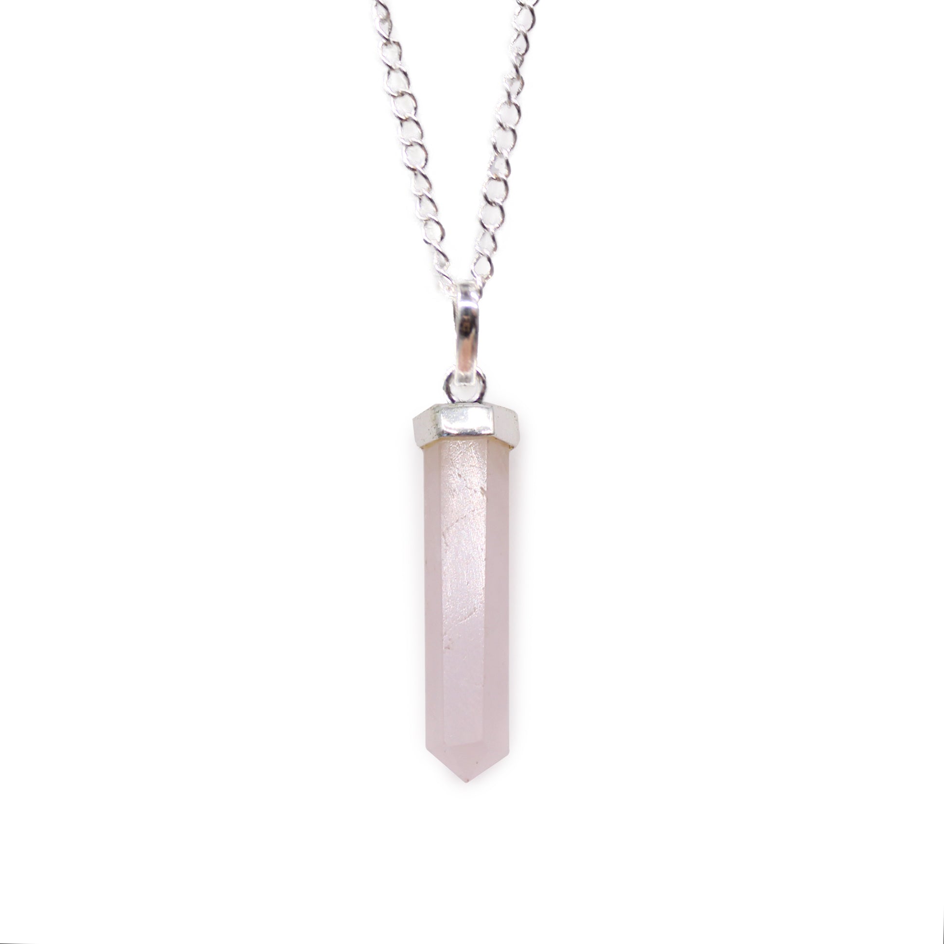 Gemstone Classic Point Pendant - Rose Quartz - Alchem Soul