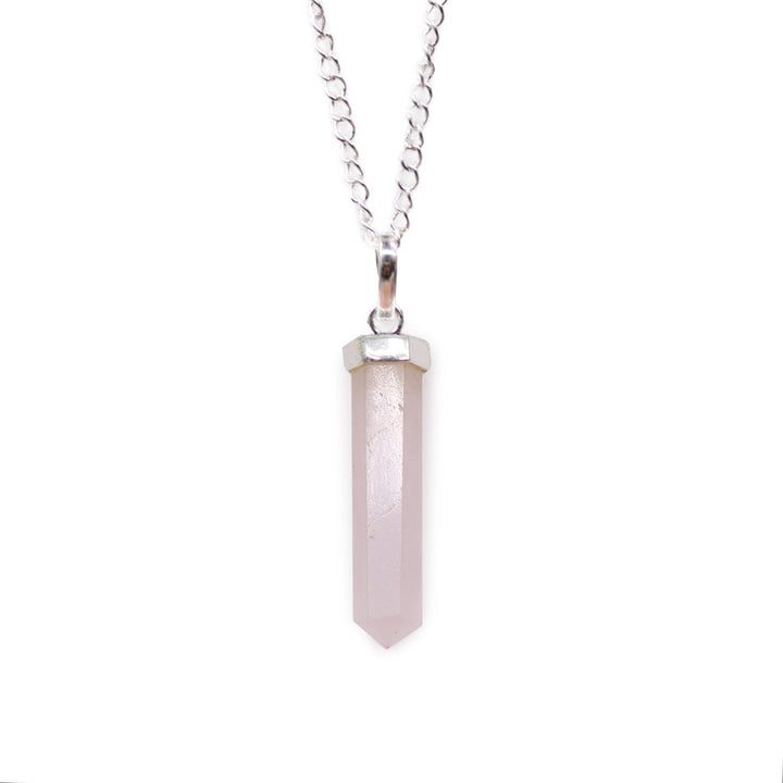 Gemstone Classic Point Pendant - Rose Quartz - Alchem Soul