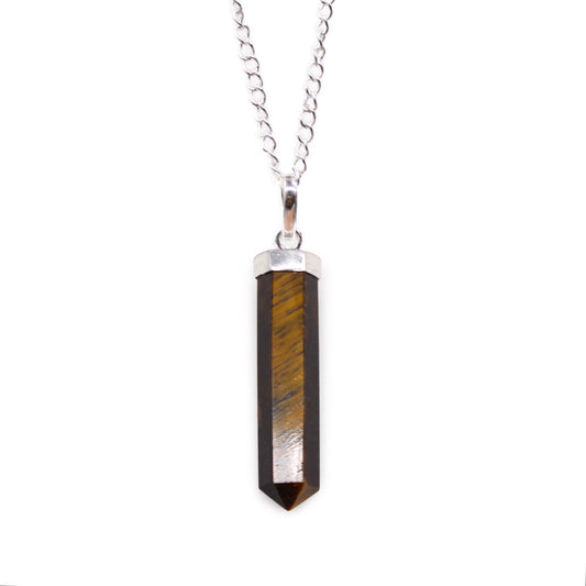 Gemstone Classic Point Pendant - Tiger Eye - Alchem Soul