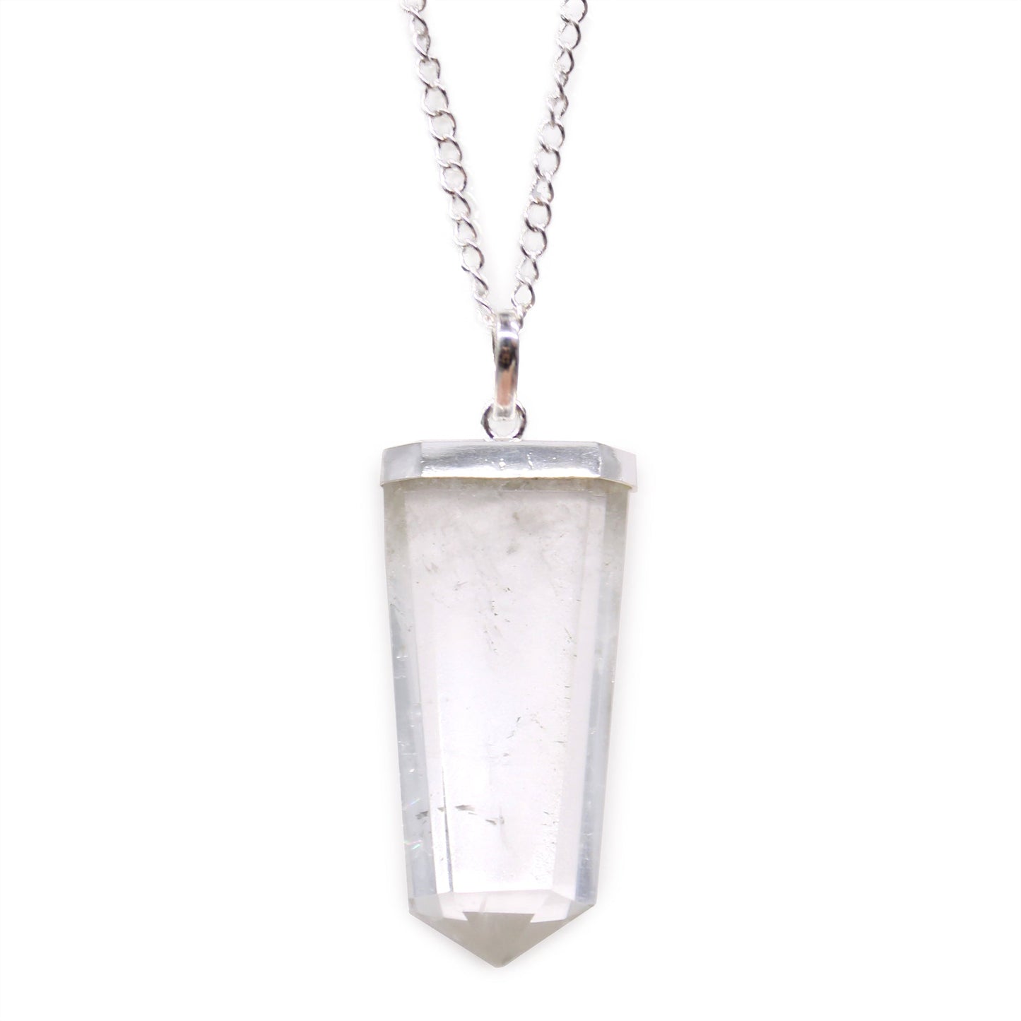 Gemstone Flat Pencil Pendant - Rock Quartz - Alchem Soul