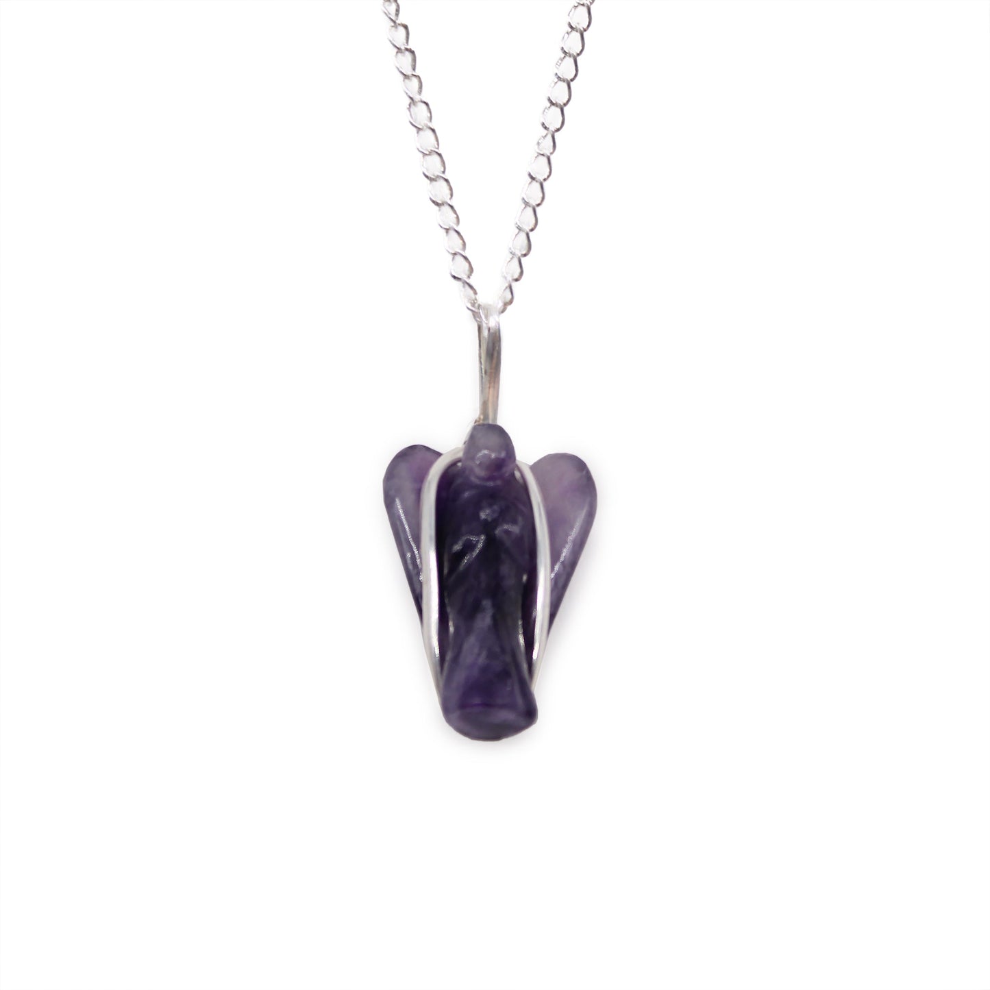 Gemstone Guardian Angel Pendant - Amethyst - Alchem Soul