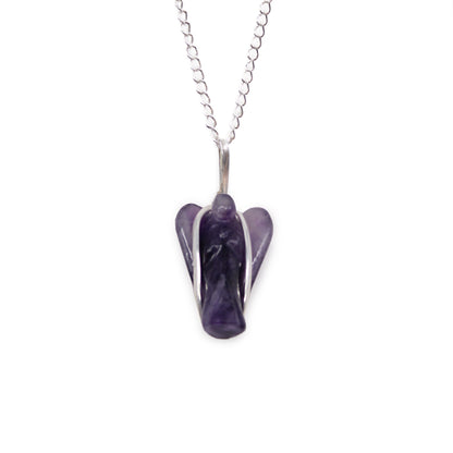 Gemstone Guardian Angel Pendant - Amethyst - Alchem Soul