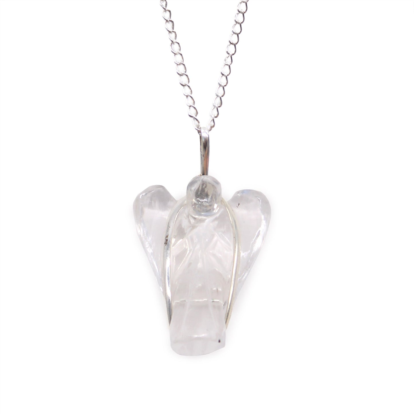 Gemstone Guardian Angel Pendant - Rock Quartz - Alchem Soul