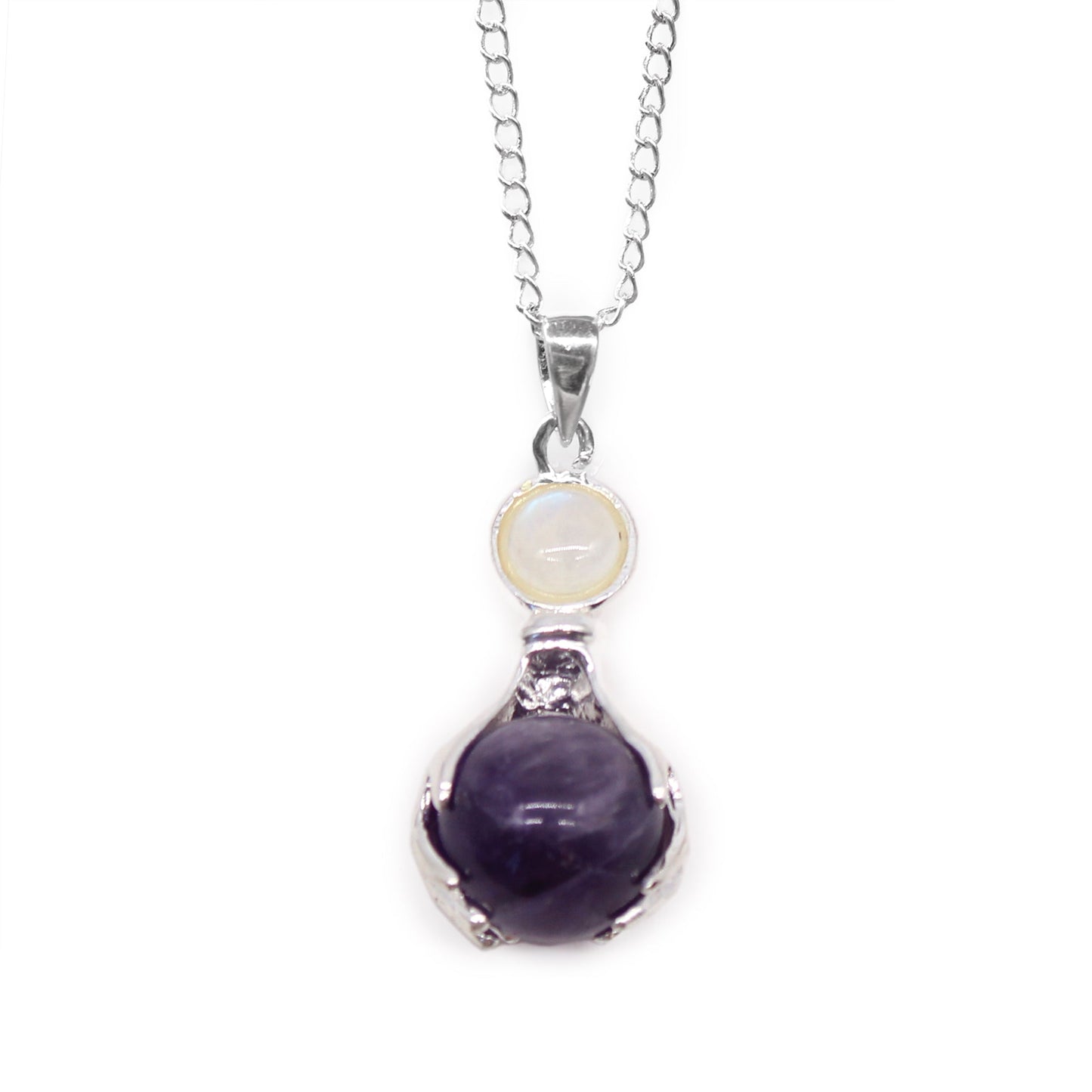 Gemstone Healing Hands Pendant - Amethyst - Alchem Soul