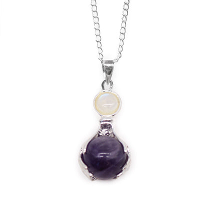 Gemstone Healing Hands Pendant - Amethyst - Alchem Soul