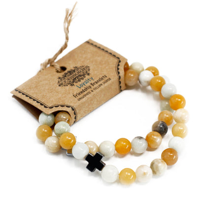 Gemstones Friendship Bracelets - Amazonite & Yellow Jasper - Alchem Soul