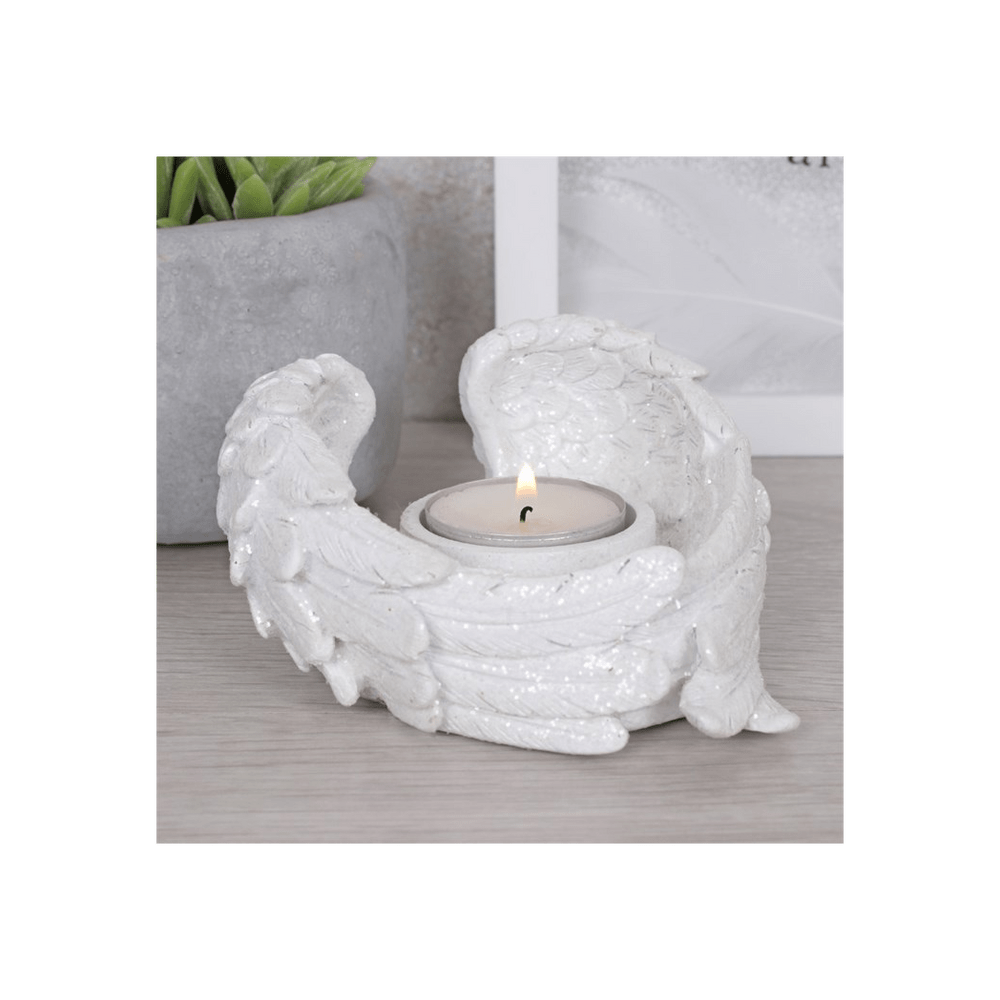 Glitter Angel Wing Candle Holder - Alchem Soul