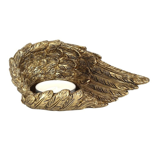 Gold Angel Wing Candle Holder - Alchem Soul