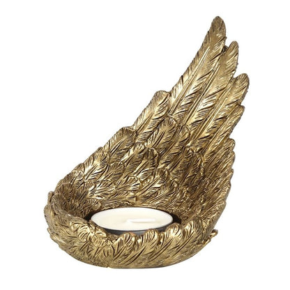 Gold Single Angel Wing Candle Holder - Alchem Soul