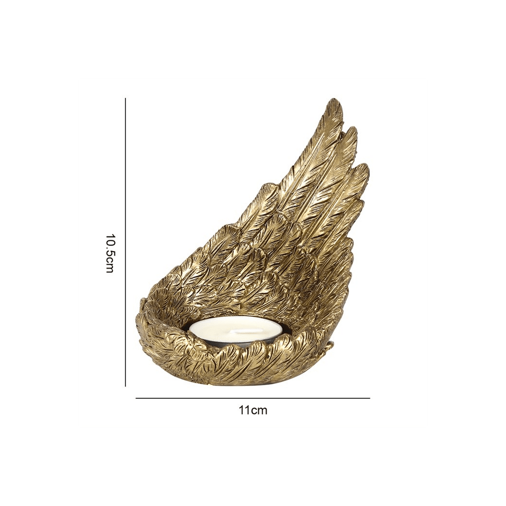 Gold Single Angel Wing Candle Holder - Alchem Soul