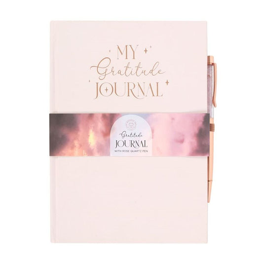 Gratitude Journal with Rose Quartz Pen - Alchem Soul