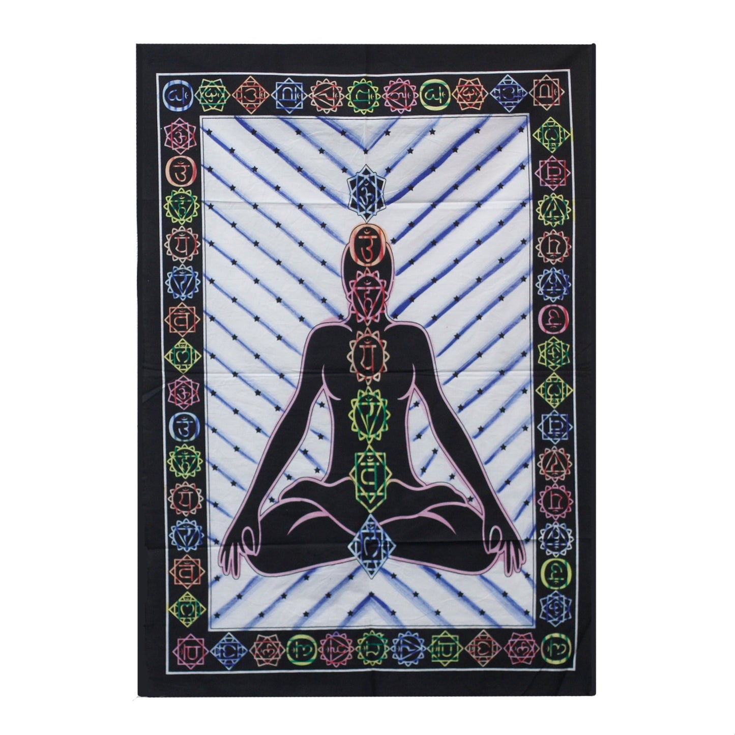 Handbrushed Cotton Wall Art - Chakra Buddha - Alchem Soul