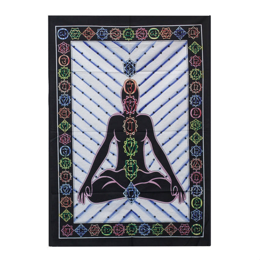 Handbrushed Cotton Wall Art - Chakra Buddha - Alchem Soul