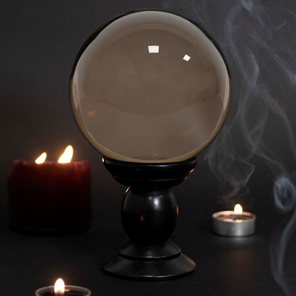 Large Grey Smoke Crystal Ball on Stand - Alchem Soul