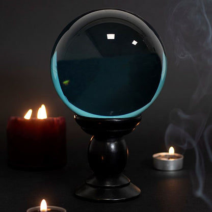 Large Teal Crystal Ball on Stand - Alchem Soul