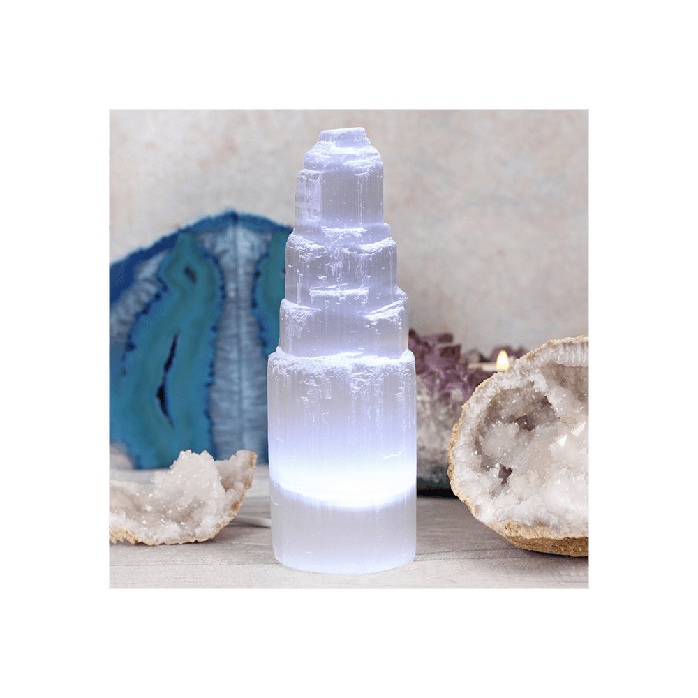 LED Selenite Mountain Lamp - Alchem Soul