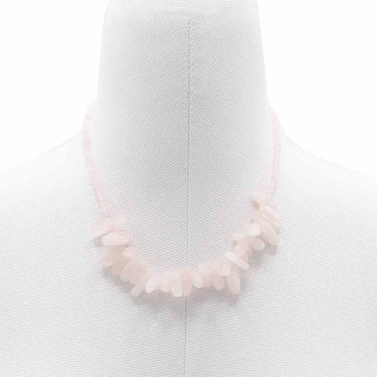 Longstone Gem Necklace - Rose Quartz - Alchem Soul