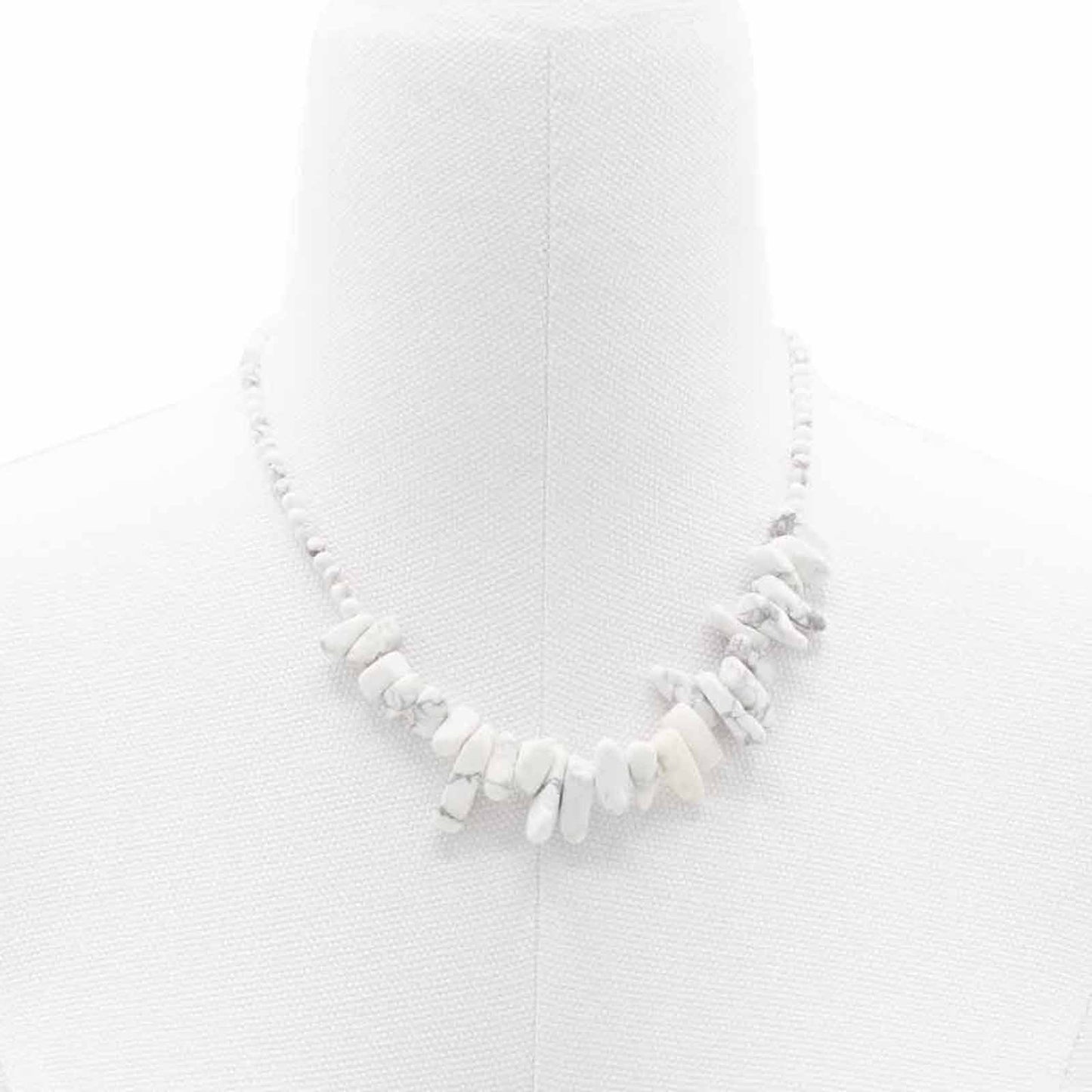 Longstone Gem Necklace - White Jasper - Alchem Soul