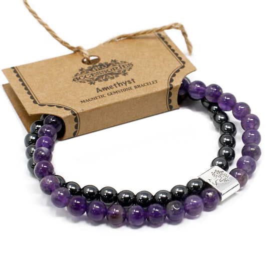 Magnetic Gemstone Bracelet - Amethyst - Alchem Soul