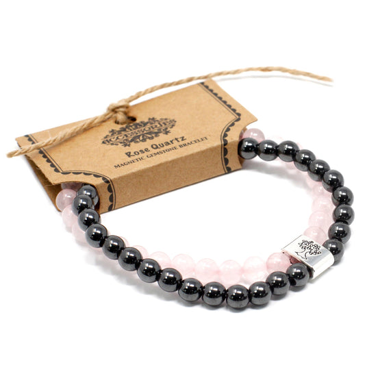 Magnetic Gemstone Bracelet - Rose Quartz - Alchem Soul