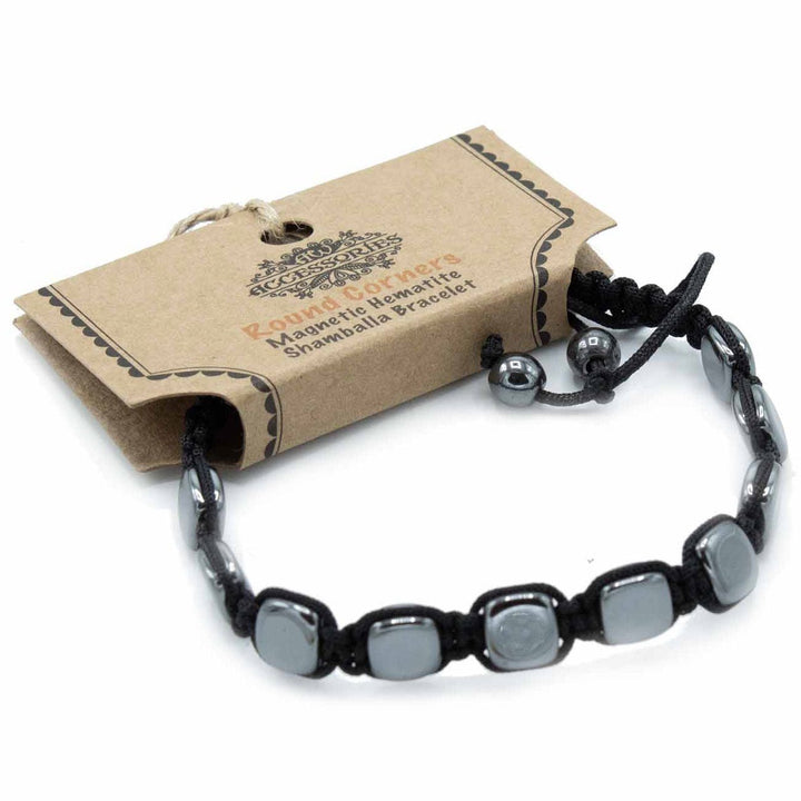 Magnetic Hematite Shamballa Bracelet - Round Corners - Alchem Soul