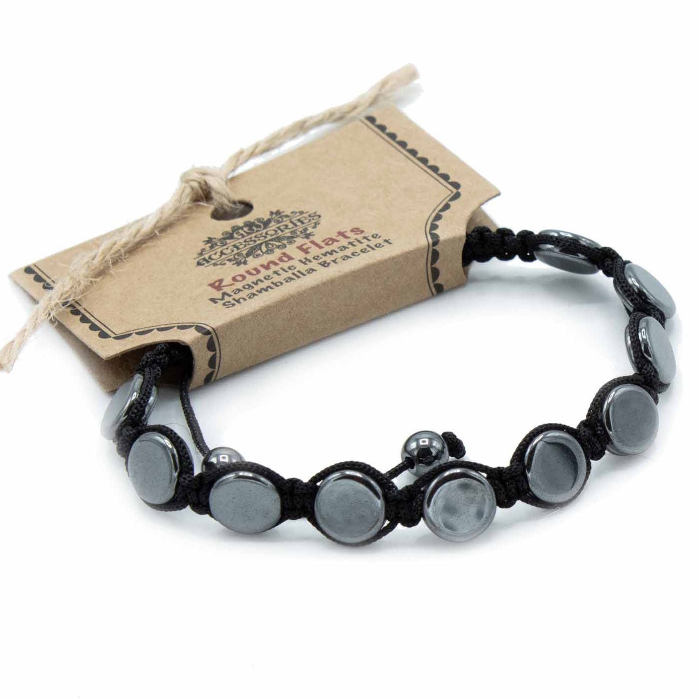 Magnetic Hematite Shamballa Bracelet - Round Flats - Alchem Soul