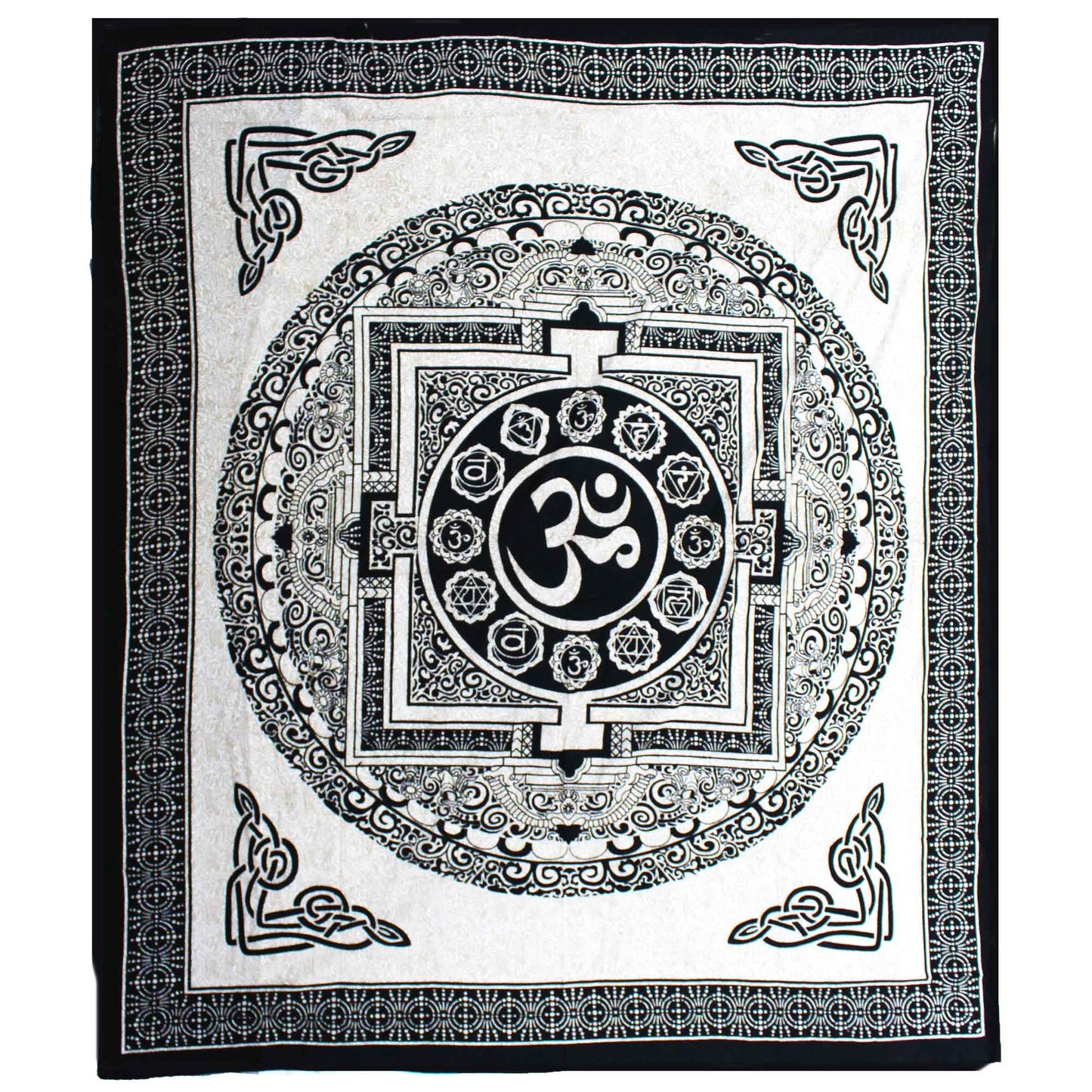 Mono OM Mandala Cotton Wall Hanging - Alchem Soul